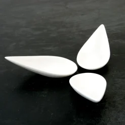 Kiji Stoneware & Ceramics Tableware Brands|Japanese Ingredients^12 x Small Porcelain Tear Drop Canape Spoon