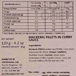 ABC+ Tinned Fish & Seafood|Ingredients Brands^Mackerel Fillets in Curry Sauce, 120g
