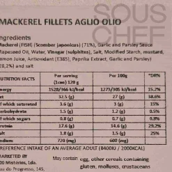 ABC+ Ingredients Brands|Tinned Fish & Seafood^Mackerel Fillets in Garlic Olive Oil, 120g