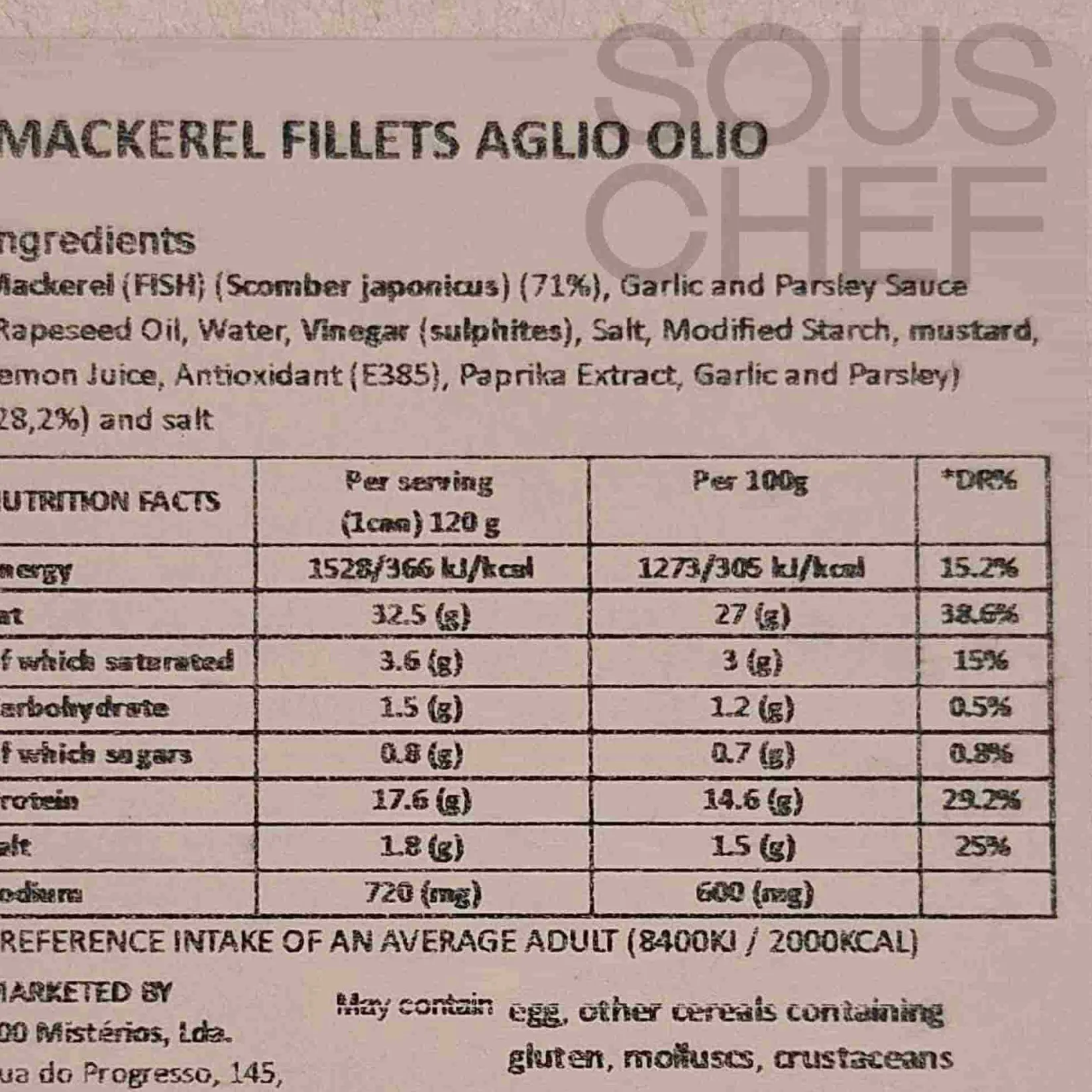 ABC+ Ingredients Brands|Tinned Fish & Seafood^Mackerel Fillets in Garlic Olive Oil, 120g