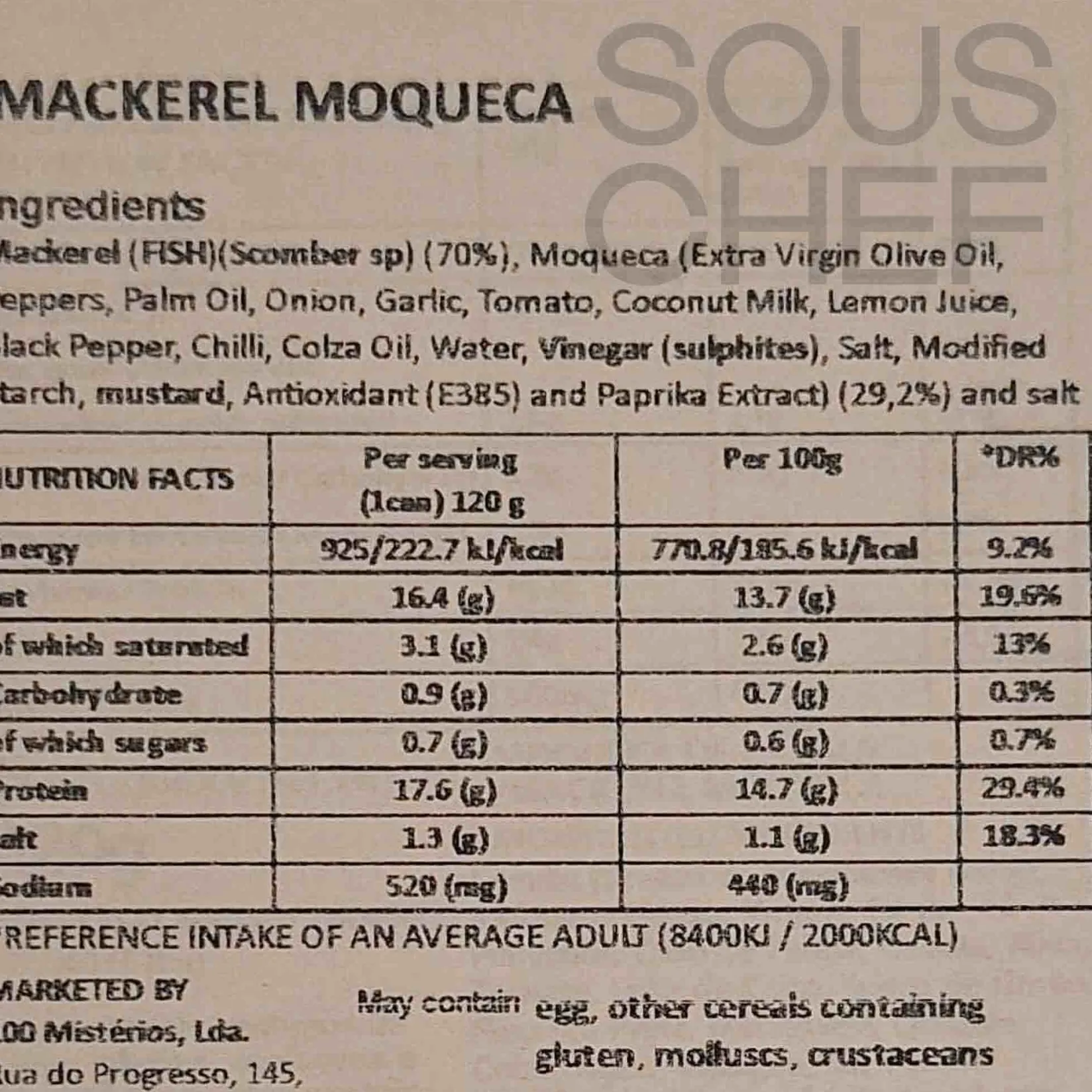 ABC+ Ingredients Brands|Tinned Fish & Seafood^Mackerel Fillets in Moqueca Sauce, 120g