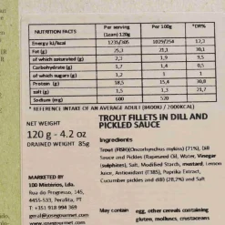 ABC+ Ingredients Brands|Tinned Fish & Seafood^Trout Fillets in Pickled Sauce, 120g