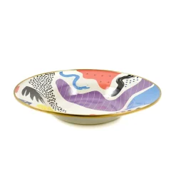 Kapka Enamel Middle Eastern Ingredients|Plates^Abstract Enamel Large Serving Dish, 30cm