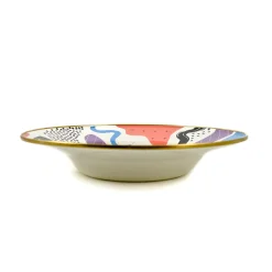 Kapka Enamel Middle Eastern Ingredients|Plates^Abstract Enamel Large Serving Dish, 30cm