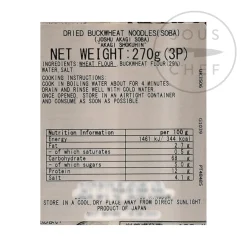 Akagi Japanese Ingredients|Ingredients Brands^Dried Soba Noodles, 270g