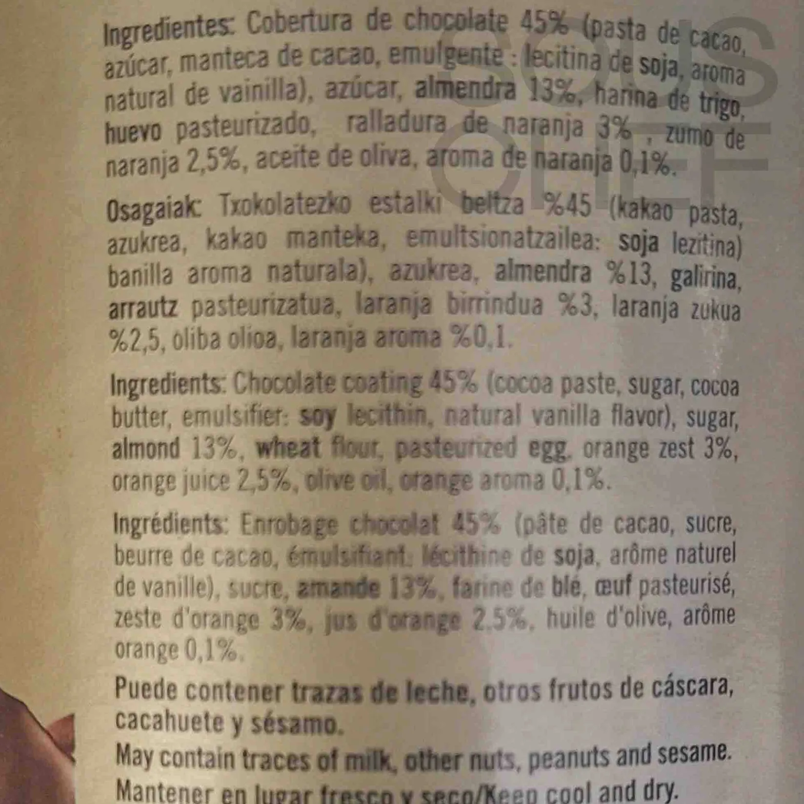 Casa Eceiza Ingredients Brands|Spanish Ingredients^Almond Butter Biscuits with Chocolate & Orange, 160g