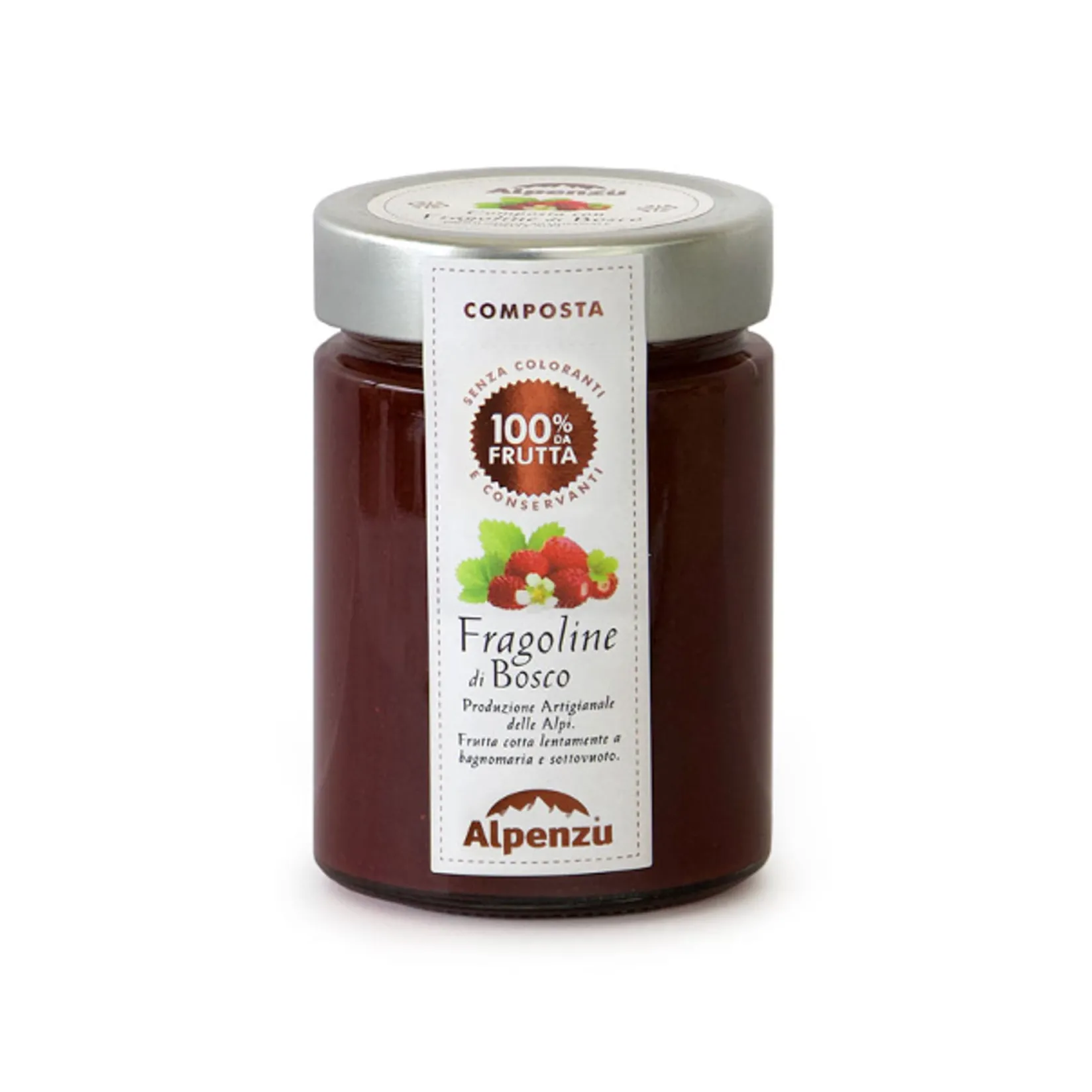 Alpenzu Ingredients Brands|Italian Ingredients^Fruit Preserves Wild Strawberries 100% Fruit Jam, 350g