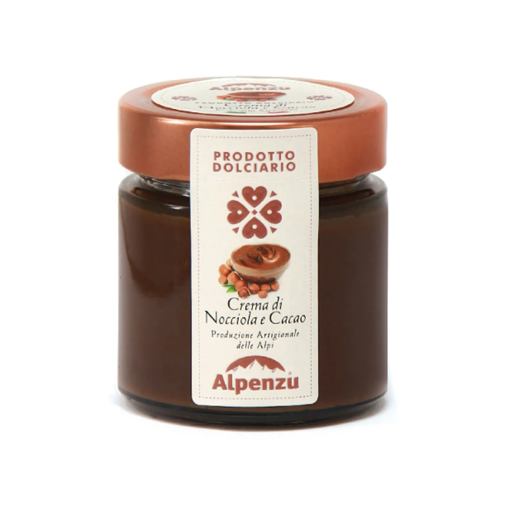 Alpenzu Ingredients Brands|Italian Ingredients^Hazelnut and Cocoa Cream, Palm Oil Free, 250g