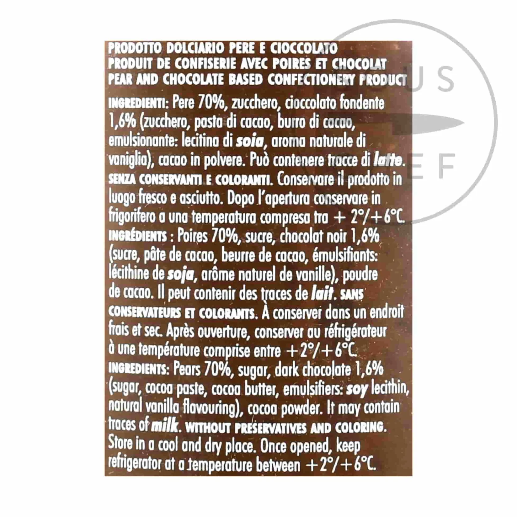 Alpenzu Ingredients Brands|Italian Ingredients^Pear And Chocolate Spread, 270g