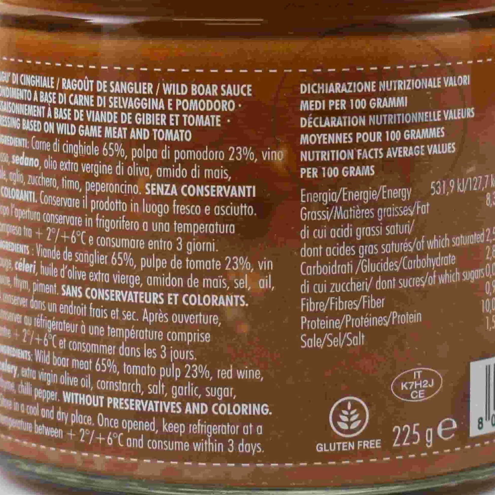 Alpenzu Italian Ingredients|Snacks^Wild Boar Ragu, 225g