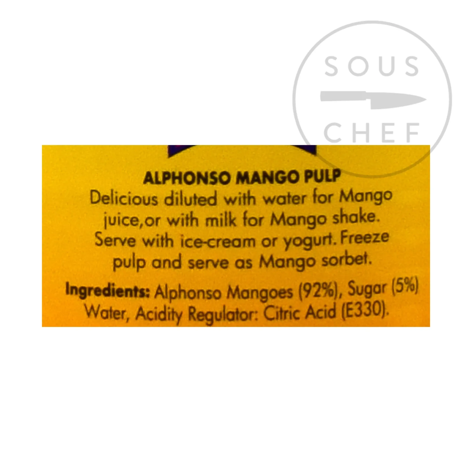 Natco Indian Ingredients|Baking Ingredients^Alphonso Mango Pulp, 850g