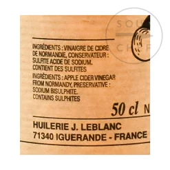 J Le Blanc Ingredients Brands|French Ingredients^Apple Cider Vinegar 50cl