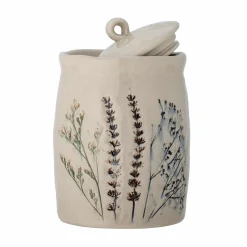 Bloomingville Tableware Brands^Bea Floral Jar with Lid, 12cm
