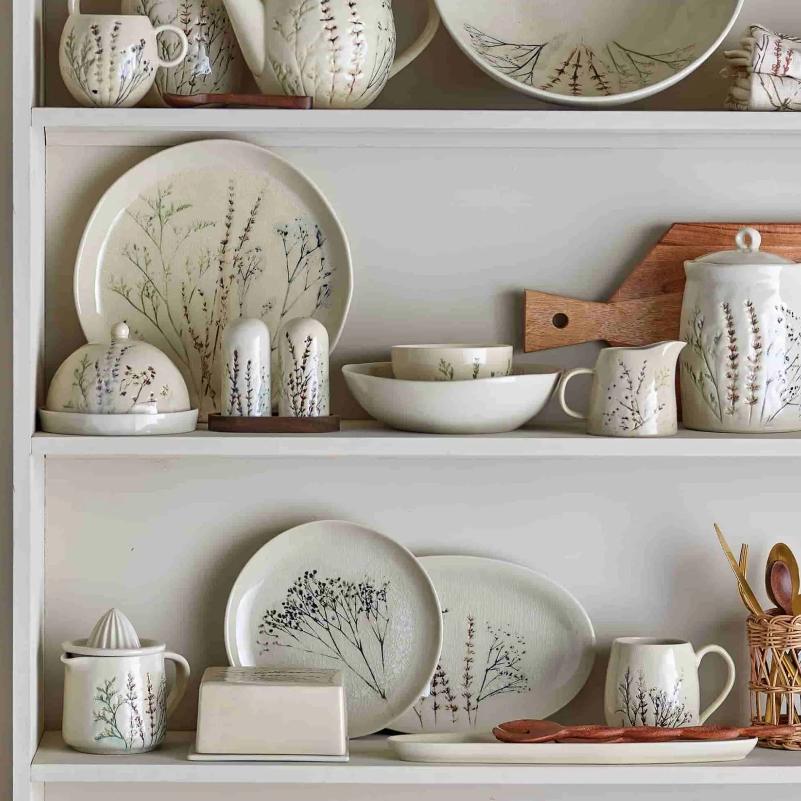 Bloomingville Tableware Brands^Bea Floral Jar with Lid, 12cm