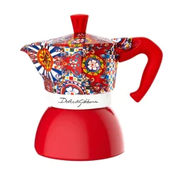 Bialetti Italian Ingredients|Tableware Brands^x Dolce & Gabbana Red Moka Induction Coffee Maker, 4 Cup