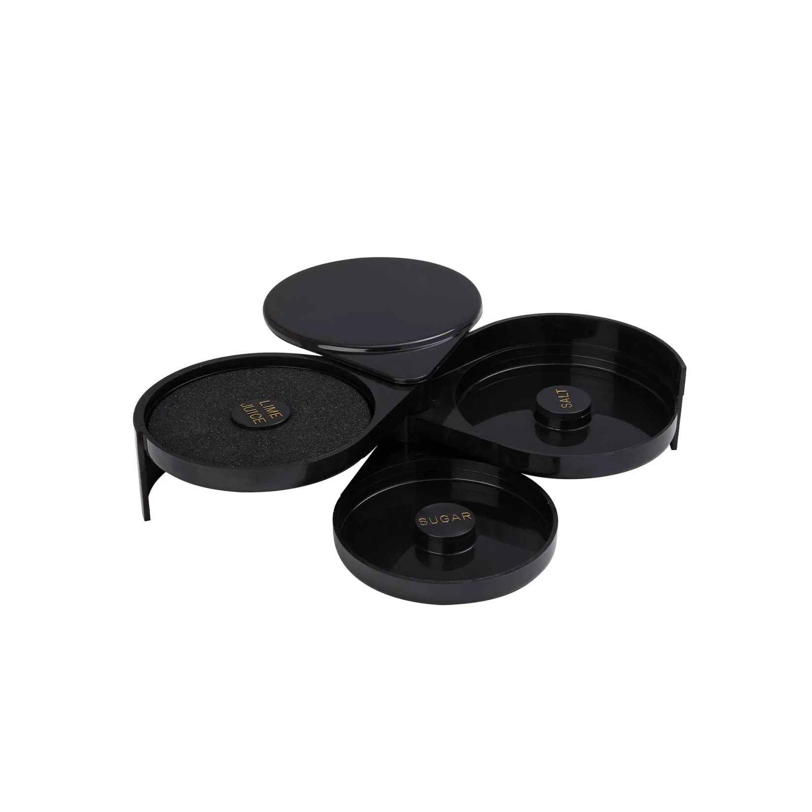 Cocktail'd Cocktail Making & Barware^Black 3 Part Glass Rimmer