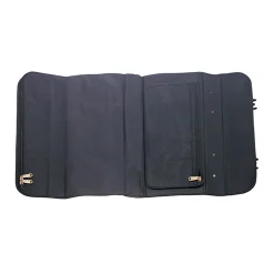 JKC Kitchen Knives^Black Buffalo Leather Knife Bag, 11 Slots