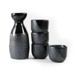 Kiji Stoneware & Ceramics Tableware Brands|Japanese Ingredients^Black Sake Set