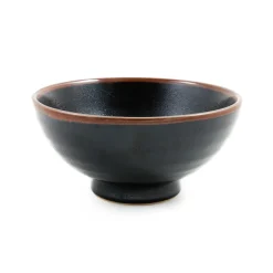 Kiji Stoneware & Ceramics Japanese Ingredients|Japanese Tableware^Black Stoneware Ramen Bowl, 19.7cm