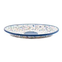 Kapka Tableware Brands^Blue Dot Enamel Oval Serving Tray, 31cm