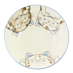 Kiji Stoneware & Ceramics Tableware Brands|Japanese Ingredients^Blue Lucky Cat Japanese Ramen Bowl, 21cm
