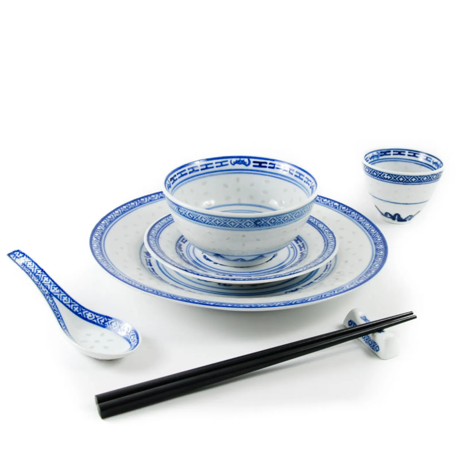 Chinese Tableware Chinese Ingredients|Plates^Blue Rice Pattern Side Plate, 15cm