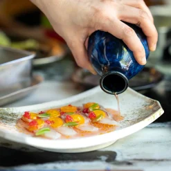 Kiji Stoneware & Ceramics Japanese Ingredients|Japanese Tableware^Blue Sakura Sake Set