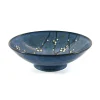 Kiji Stoneware & Ceramics Japanese Ingredients|Japanese Tableware^Blue Sakura Shallow Bowl, 24.5cm