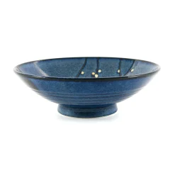 Kiji Stoneware & Ceramics Japanese Ingredients|Japanese Tableware^Blue Sakura Shallow Bowl, 24.5cm
