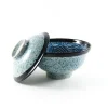 Kiji Stoneware & Ceramics Tableware Brands|Japanese Ingredients^Blue Wave Covered Bowl, 15.7cm
