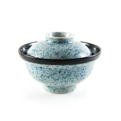 Kiji Stoneware & Ceramics Tableware Brands|Japanese Ingredients^Blue Wave Covered Bowl, 15.7cm
