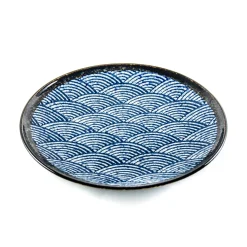 Kiji Stoneware & Ceramics Tableware Brands|Japanese Ingredients^Blue Wave Dinner Plate, 29cm