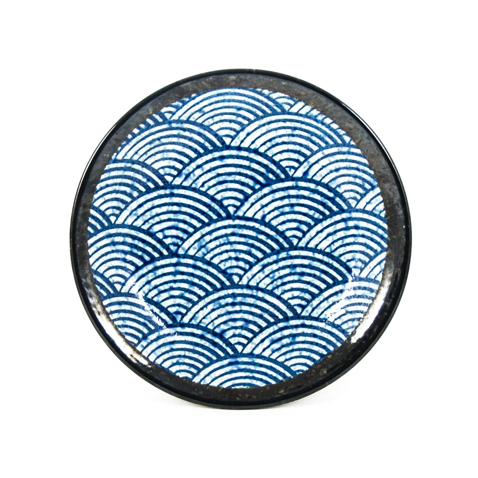 Kiji Stoneware & Ceramics Tableware Brands|Japanese Ingredients^Blue Wave Medium Plate, 22cm
