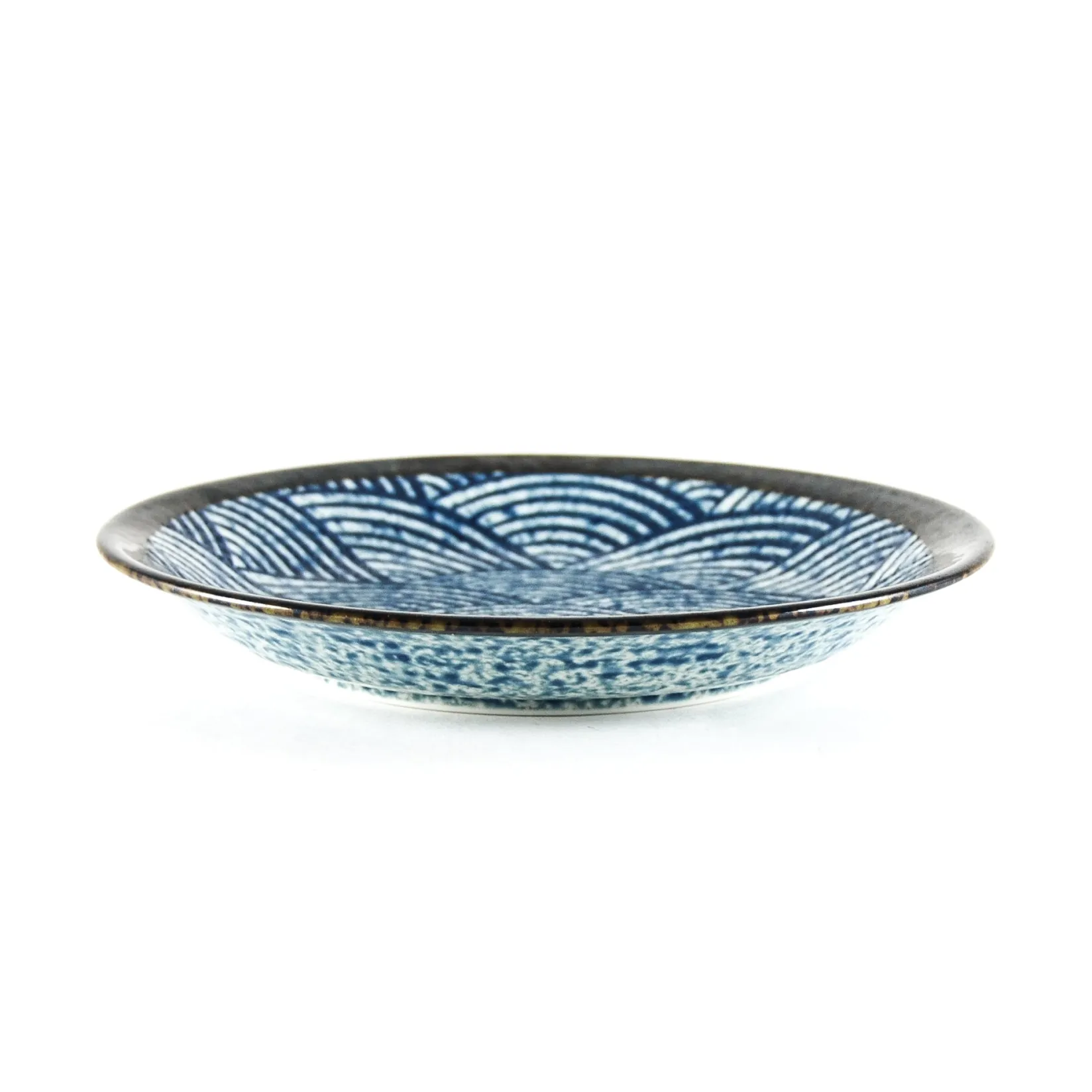 Kiji Stoneware & Ceramics Tableware Brands|Japanese Ingredients^Blue Wave Medium Plate, 22cm