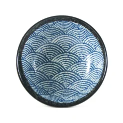 Kiji Stoneware & Ceramics Japanese Ingredients|Japanese Tableware^Blue Wave Ramen Bowl, 21cm