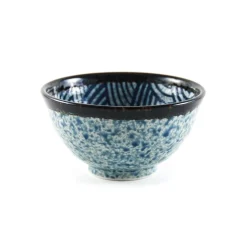 Kiji Stoneware & Ceramics Tableware Brands|Japanese Ingredients^Blue Wave Rice Bowl, 12cm