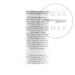 Blues Hog Ingredients Brands|American Ingredients^'Honey Mustard' BBQ Sauce, 595g