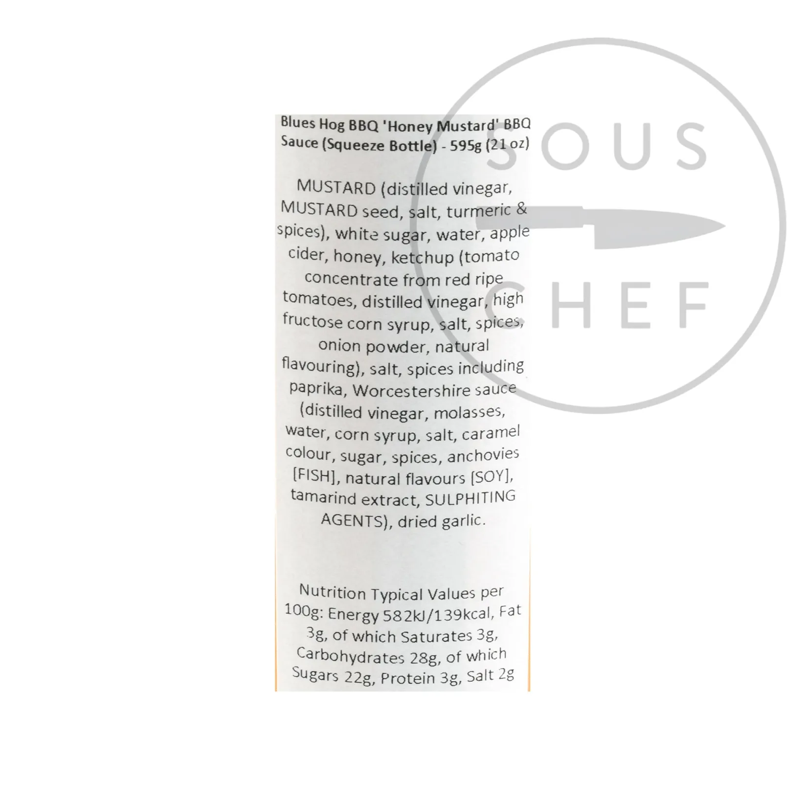 Blues Hog Ingredients Brands|American Ingredients^'Honey Mustard' BBQ Sauce, 595g