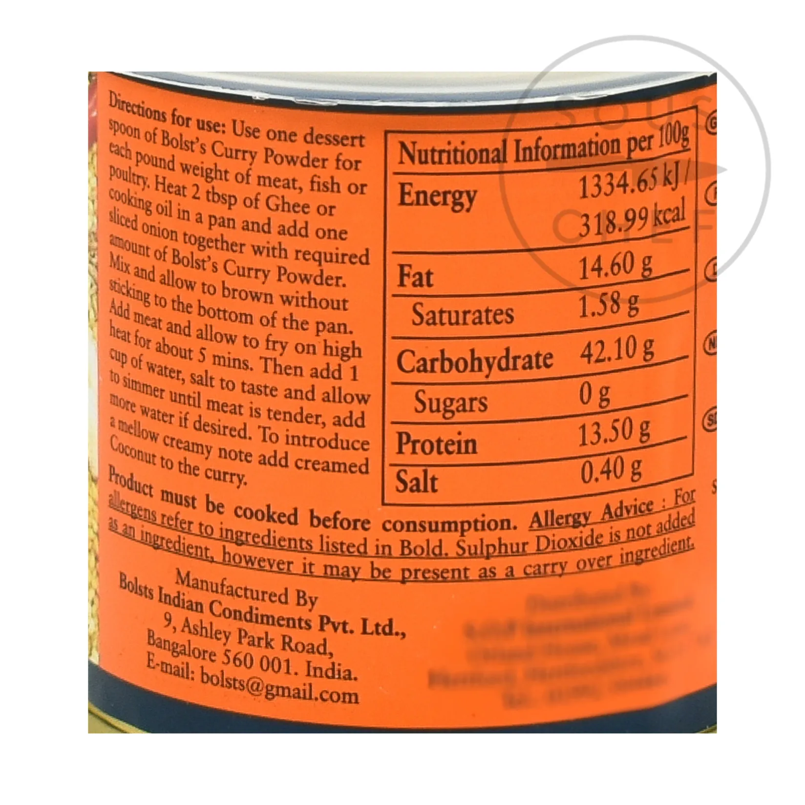 Bolst's Ingredients Brands|Indian Ingredients^Curry Powder Hot, 100g