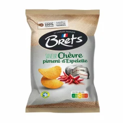 Bret's Crisps Ingredients Brands|Snacks^Bret's Goat Cheese & Espelette Pepper Crisps, 125g