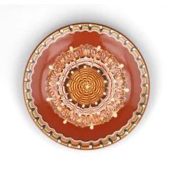 Bulgarian Pottery Plates|Crockery & Dinnerware^Bulgarian Troyan Brown Dinner Plate, 26cm