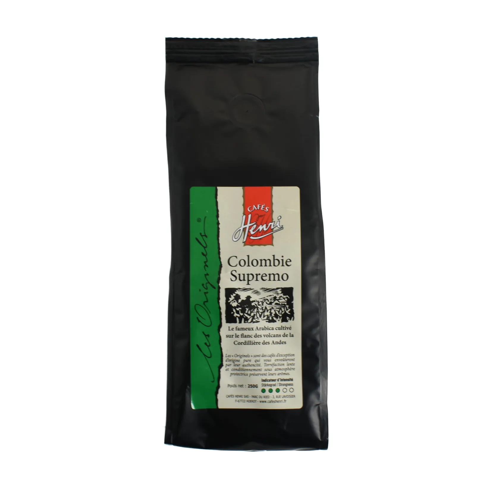Cafes Henri Ingredients Brands|Drinks^Colombia Supremo Ground Coffee, 250g