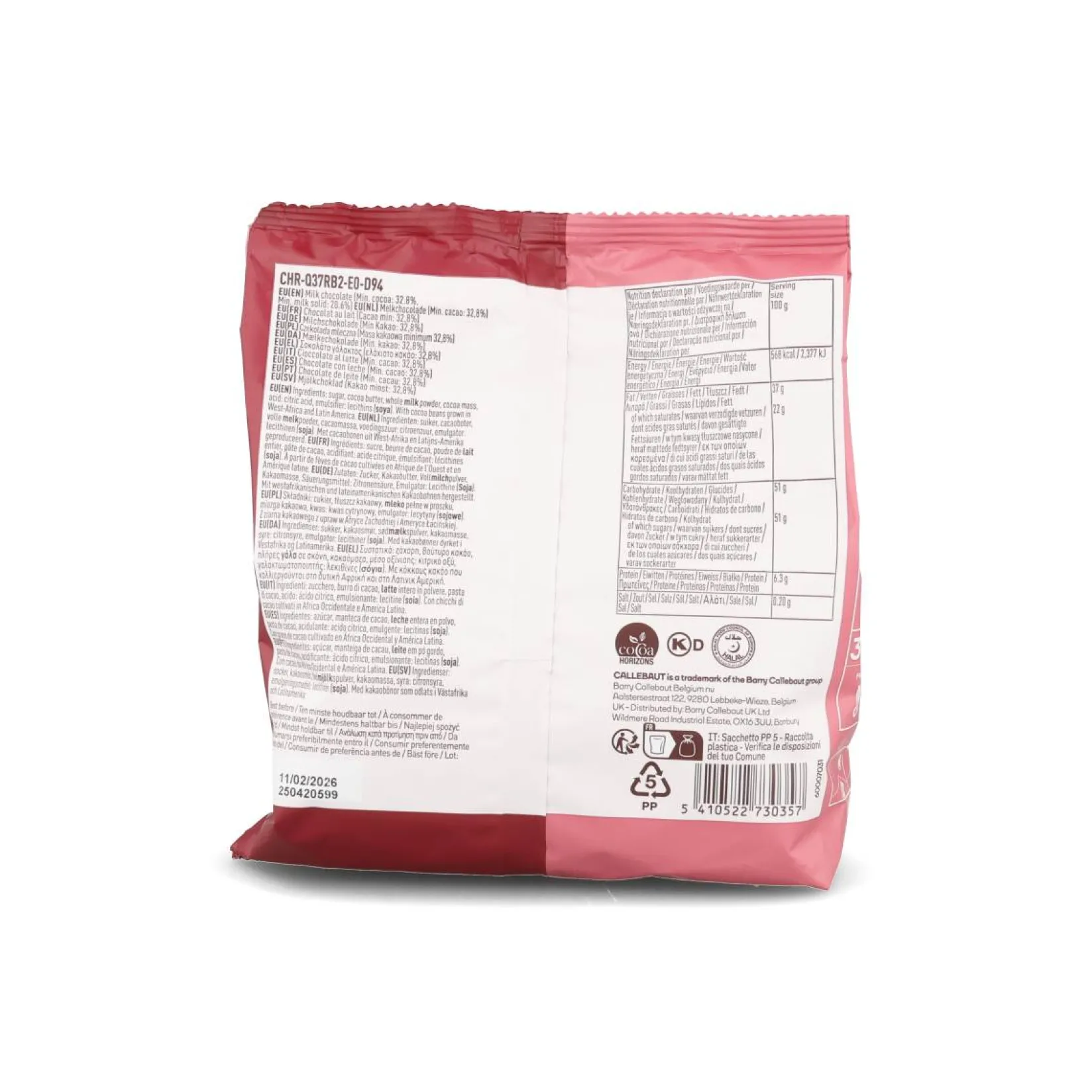 Callebaut French Ingredients|Chocolate & Sweets^Ruby Chocolate Couverture, 400g