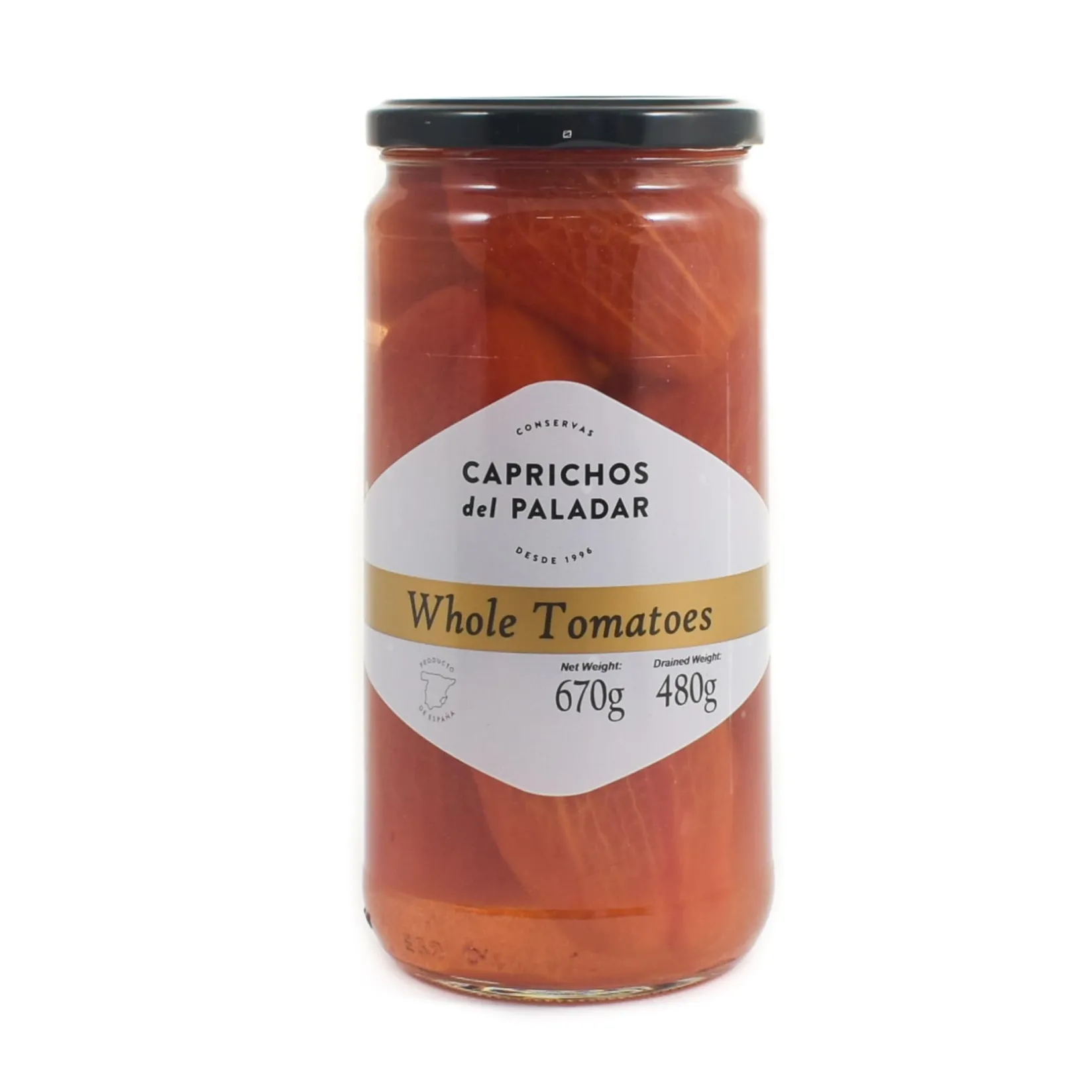 Caprichos del Paladar Ingredients Brands|Spanish Ingredients^Caprichos del Paladar Whole Pera Tomatoes in Water, 670g