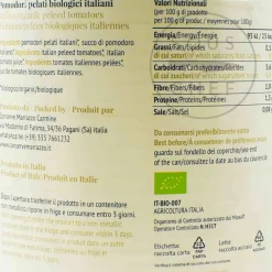 Casa Marrazzo Ingredients Brands|Italian Ingredients^Organic Peeled Tomatoes, 2.5kg