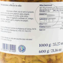 Casa Marrazzo Italian Ingredients|Vegetables^Sliced Eggplant in Oil, 1 Litre