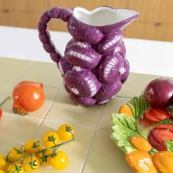 &Klevering Jugs & Bottles|Tableware Brands^Ceramic Red Onion Jug, 1 Litre