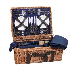 Les Jardin de la Comtesse Tableware Brands|Picnicware^Champs-Elysees Navy Picnic Hamper