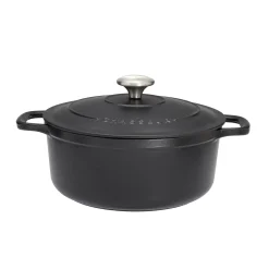 Chasseur Pots & Pans^Black Cast Iron Dutch Oven, 24cm
