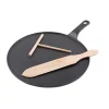 Chasseur Pots & Pans^Black Cast Iron Crepe Pan, 30cm